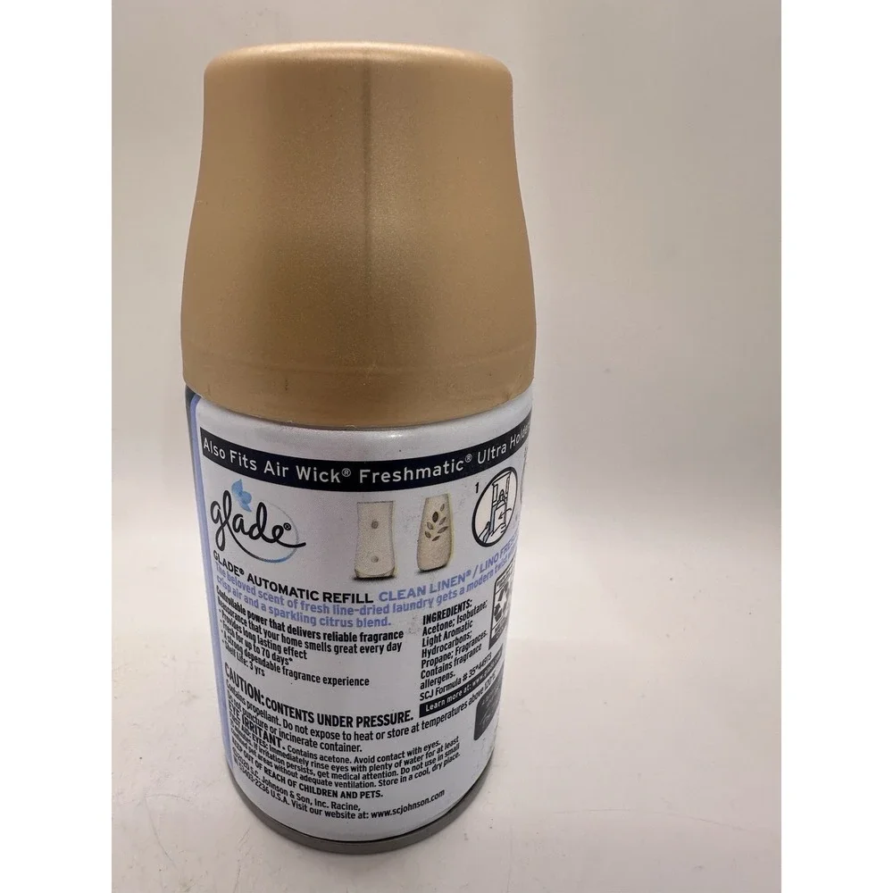 Glade Automatic Spray Refill Clean Linen Air Freshener 6.2 Oz SC Johnson‎